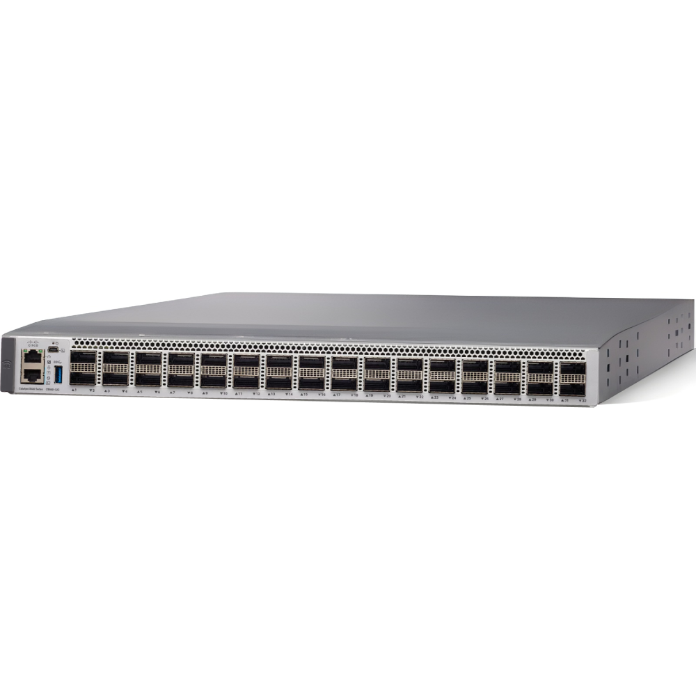 c9500-32c-a-front-left Cisco Catalyst 9500 Series high performance 32-port 100G switch, NW Adv. License – Image 1