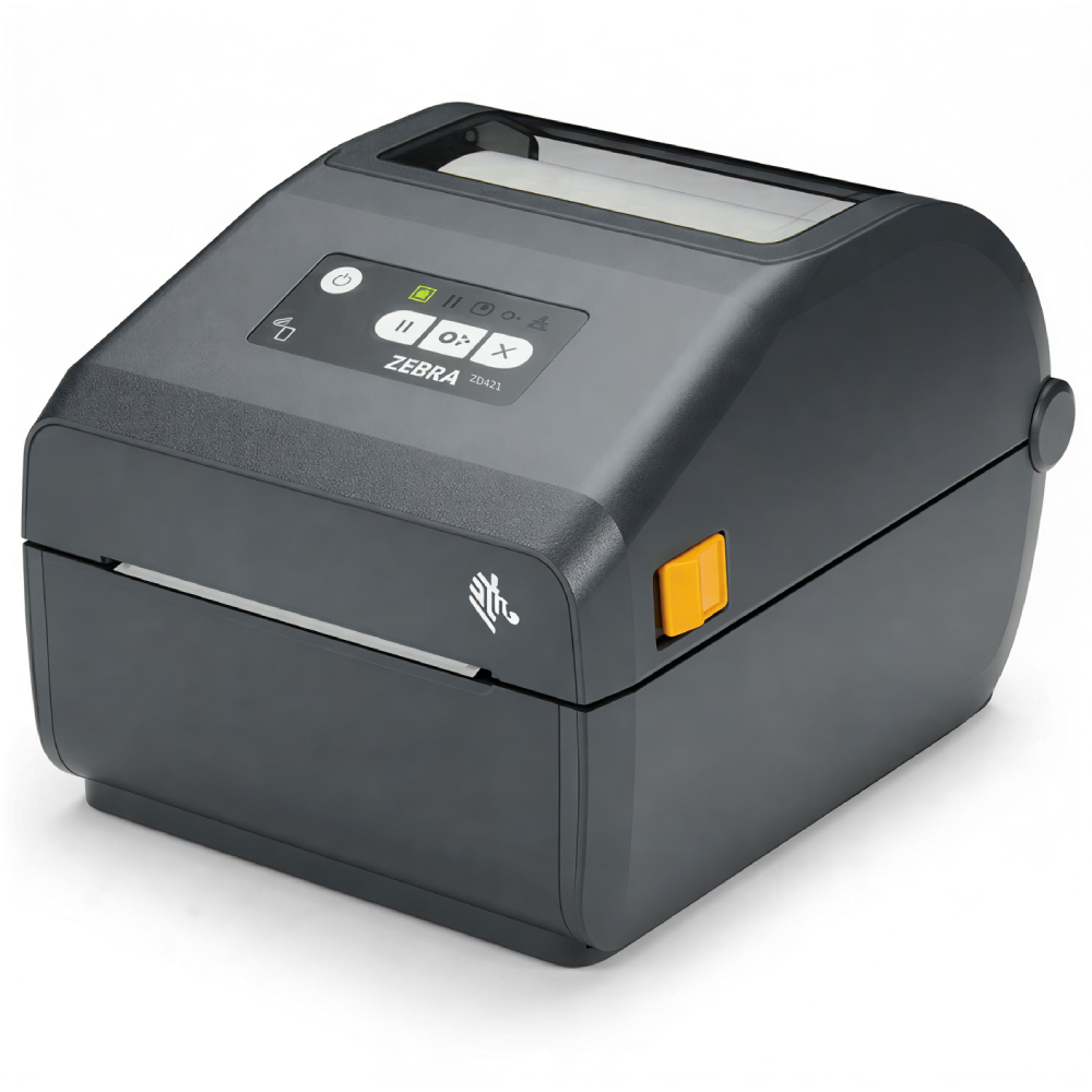 zd421d-front-left Zebra ZD421, Thermique Direct, 203dpi, Ethernet, USB, USB Host, BTLE – Image 1