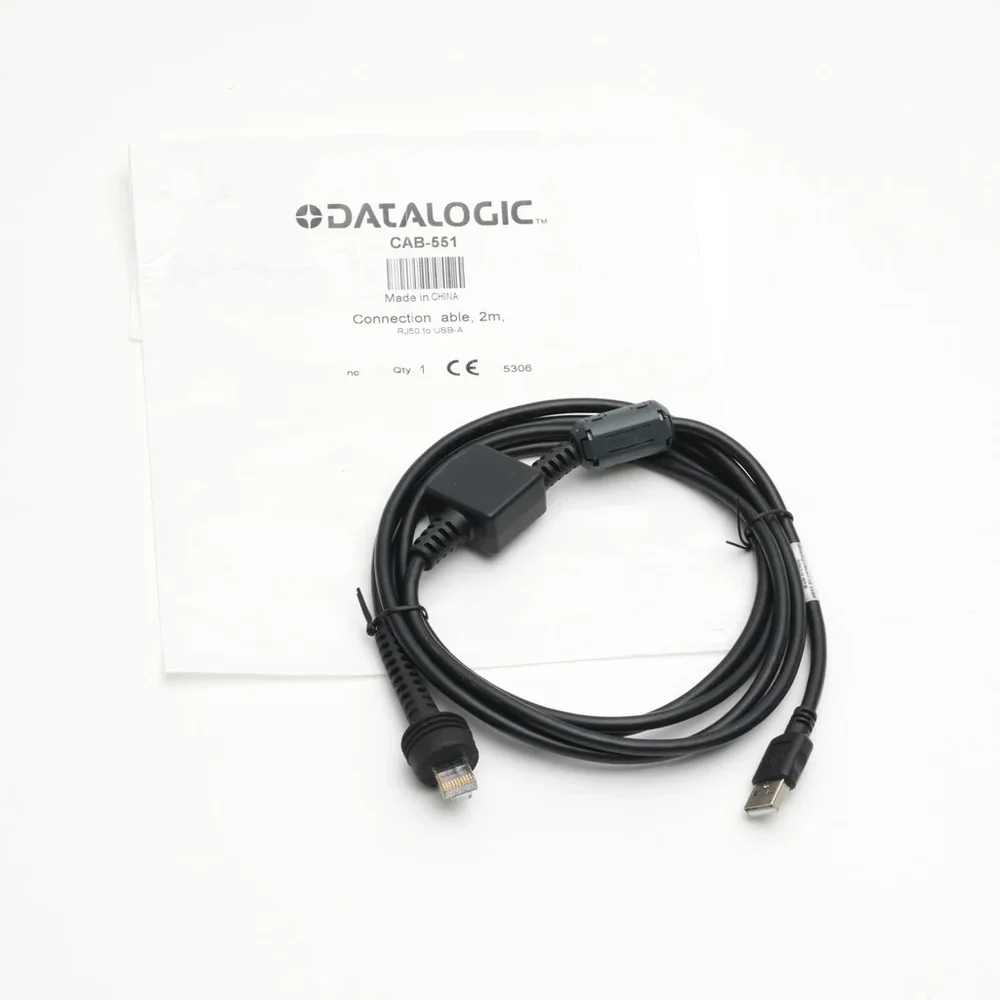 CAB-551 Datalogic CAB-551 - Cable USB Type A droit alimente IP67 (2m) – Image 1