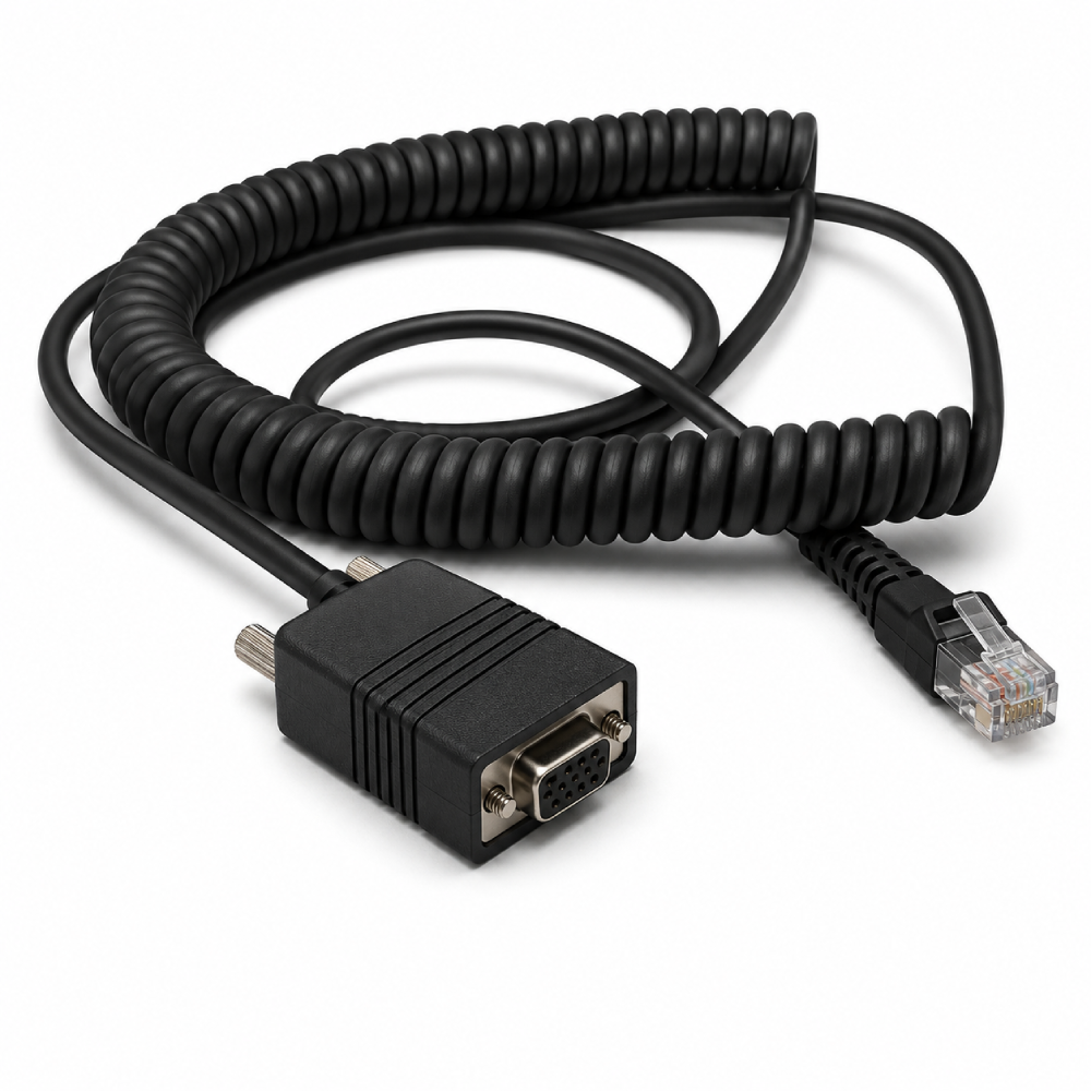 CBL-220-300-C00 Honeywell CBL-220-300-C00 - Câble RS-232, connecteur DB9 mâle, 3m, spiralé, Wincor Beetle – Image 1