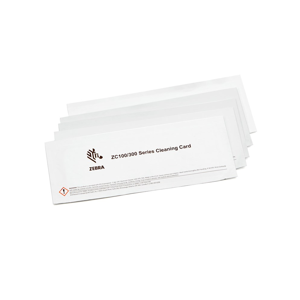 105999-311-01 Cartes de nettoyage Zebra, 5 cartes – Image 1